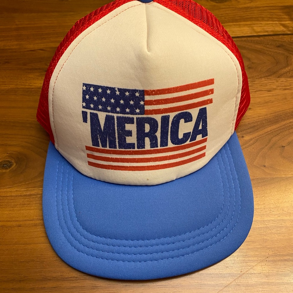 NWT Vintage 'MERICA Trucker Hat Baseball Cap